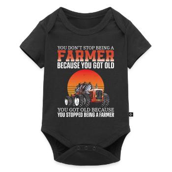 Farming Farmer Retired Grandpa - Baby Premium short-sleeve bodysuit - black - Front