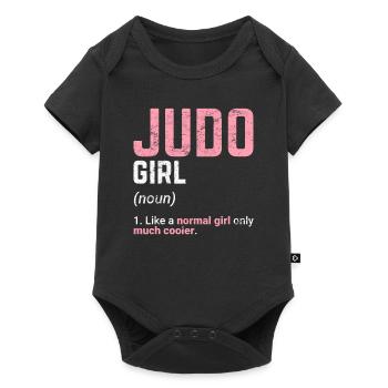 Judo Girl Womens Martial Arts Daughter Wife Sister - Baby Premium short-sleeve bodysuit - black - Front