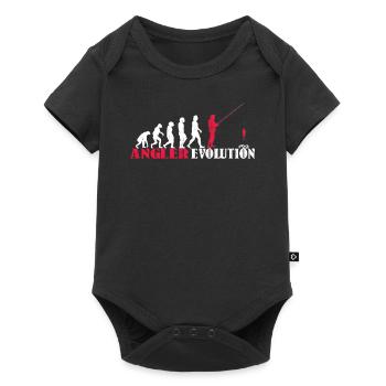Angler Geschenkidee Hobby Angeln - Baby Premium Kurzarmbody - Schwarz - Vorne