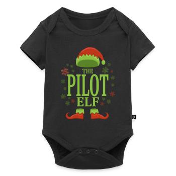 Pilot Christmas Elf - Baby Premium short-sleeve bodysuit - black - Front