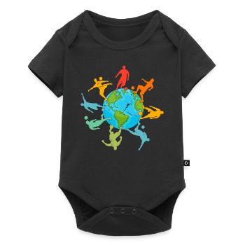 Soccer Player Earth - Soccer Lover Soccer Players - Baby Premium short-sleeve bodysuit - black - Front