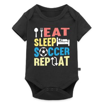 Eat Sleep Soccer Repeat - Soccer Player Soccer Lov - Baby Premium short-sleeve bodysuit - black - Front
