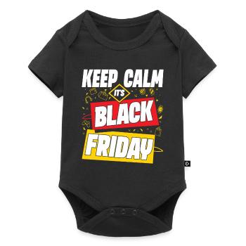 Keep Calm It's Black Friday - Baby Premium Kurzarmbody - Schwarz - Vorne