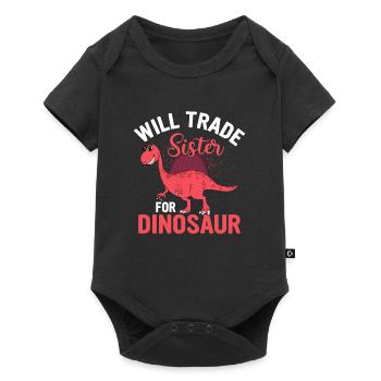 citation Dinosaure Mignon Garçon fille Cadeau - Body à manches courtes Premium Bébé - noir - Devant