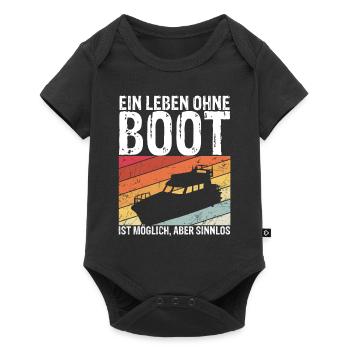 Boot Yacht Jolle Kajak Fan Geschenk Kapitän Schiff - Baby Premium Kurzarmbody - Schwarz - Vorne