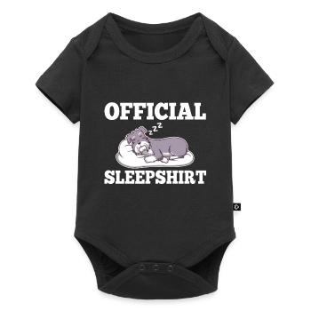 Chemise de nuit officielle Schnauzer - Body à manches courtes Premium Bébé - noir - Devant