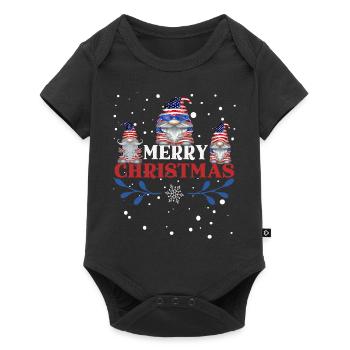 Joyeux Cristmas gnomes - Body à manches courtes Premium Bébé - noir - Devant