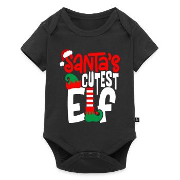 L’elfe le plus mignon du Père Noël - Body à manches courtes Premium Bébé - noir - Devant