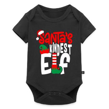 L’enfant lutin du Père Noël - Body à manches courtes Premium Bébé - noir - Devant