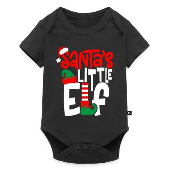 Santa s Little Elf - Baby Premium short-sleeve bodysuit - black - Front