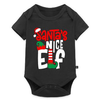 Lutin de Nice du Père Noël - Body à manches courtes Premium Bébé - noir - Devant