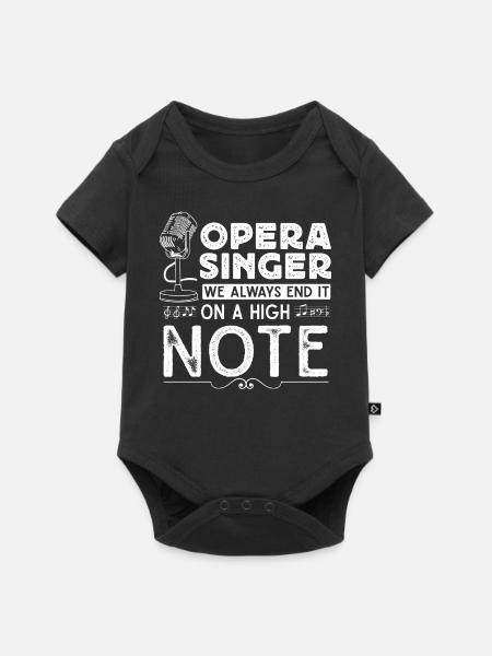 Opernsänger, Gesang, Opera - Baby Premium Kurzarmbody - Schwarz