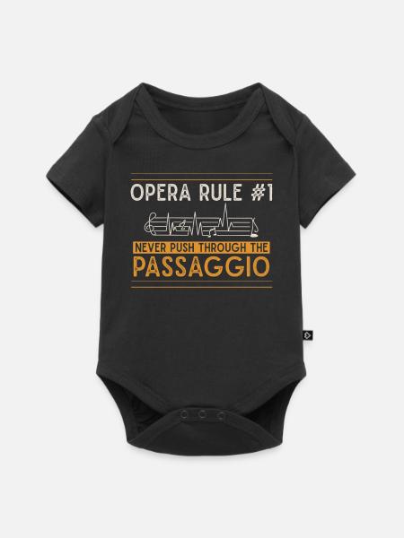 Opernsänger, Gesang, Opera - Baby Premium Kurzarmbody - Schwarz