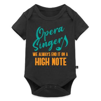 Opernsänger, Gesang, Opera - Baby Premium Kurzarmbody - Schwarz - Vorne