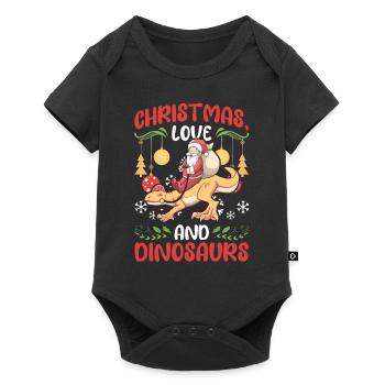 Dinosaur Dino Young Boy Christmas Gift - Baby Premium short-sleeve bodysuit - black - Front