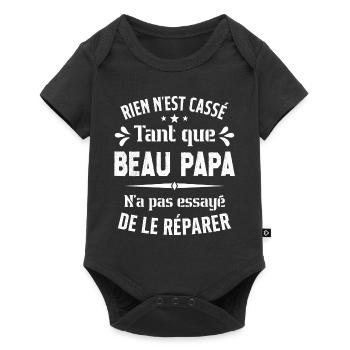 Rien n'est cassé tant que Beau Papa le réparer - Body à manches courtes Premium Bébé - noir - Devant