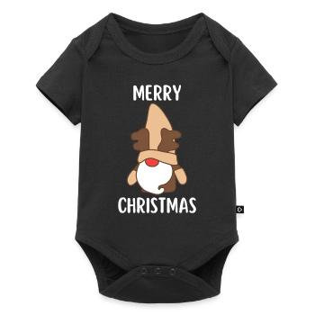 Merry Christmas Funny Christmas Shirt - Baby Premium short-sleeve bodysuit - black - Front