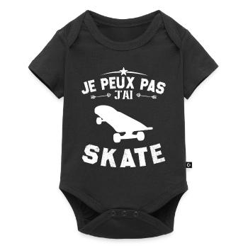 Je Peux Pas J'ai Skate - Body à manches courtes Premium Bébé - noir - Devant
