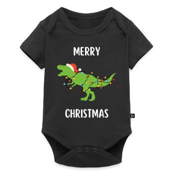 Joyeux Noël Drôle de Chemise de Noël - Body à manches courtes Premium Bébé - noir - Devant