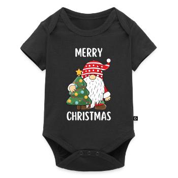 Merry Christmas Funny Christmas Shirt - Baby Premium short-sleeve bodysuit - black - Front