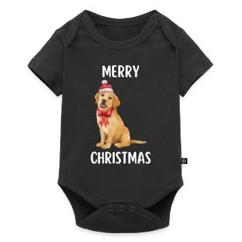 Merry Christmas Funny Christmas Shirt - Baby Premium short-sleeve bodysuit - black - Front