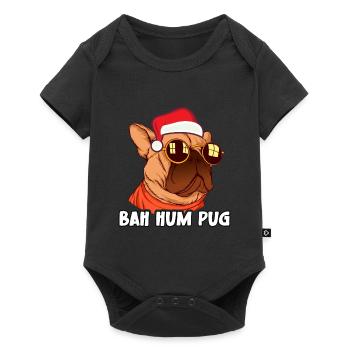 Christmas Xmas Family Matching Funny Bah Hum Pug - Baby Premium Kurzarmbody - Schwarz - Vorne