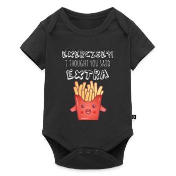 Exercise - I Thought You Said Extra Fries?! - Baby Premium short-sleeve bodysuit - black - Front