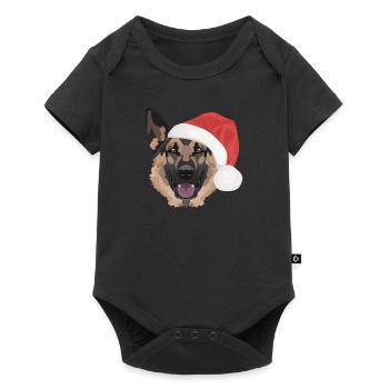 German Shepherd Merry Christmas - Baby Premium short-sleeve bodysuit - black - Front