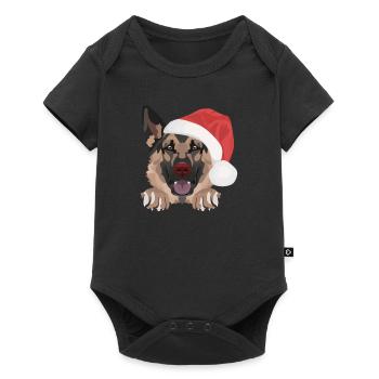 German Shepherd Merry Christmas - Baby Premium short-sleeve bodysuit - black - Front