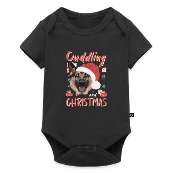 German Shepherd Merry Christmas - Baby Premium short-sleeve bodysuit - black - Front