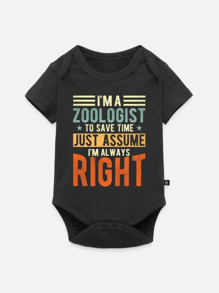Zoologe - Baby Premium Kurzarmbody - Schwarz