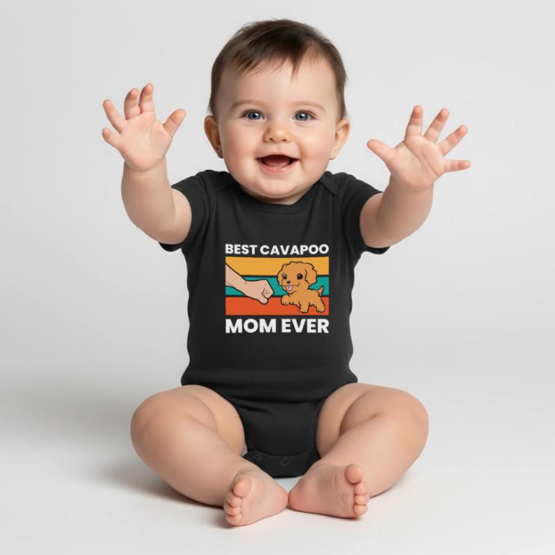Cavapoo Dog Mama Cavoodle Best Cavapoo Mom Ever Baby Premium short-sleeve bodysuit
