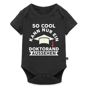 Doktor Abschluss Doktorand Promotion Doktortitel - Baby Premium Kurzarmbody - Schwarz - Vorne