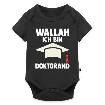 Doktor Abschluss Doktorand Promotion Doktortitel - Baby Premium Kurzarmbody - Schwarz - Vorne