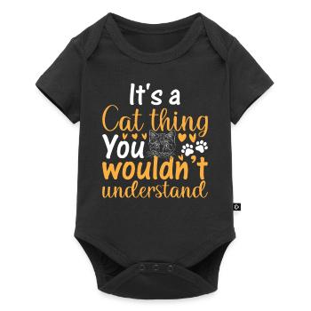 Cat Paws Cat Lover - C’est une chose de chat que vous ne voudriez pas - Body à manches courtes Premium Bébé - noir - Devant
