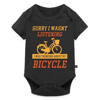Réflexion sur le vélo Mobilité durable Vél - Body à manches courtes Premium Bébé - noir - Devant