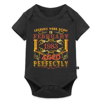 February 1983 - birthday 1983 legends were born. - Baby Premium short-sleeve bodysuit - black - Front