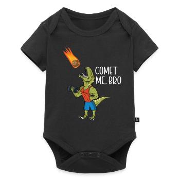 Comet Me Bro Funny T-Rex Dinosaur Pun Gym Workout - Body à manches courtes Premium Bébé - noir - Devant