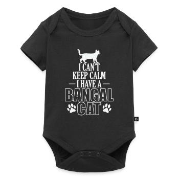 I can´t Keep Calm I have a Bangal Cat - Baby Premium Kurzarmbody - Schwarz - Vorne