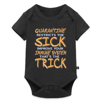 Improve Your Immune System That's The Trick Retro - Baby Premium short-sleeve bodysuit - black - Front