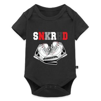 SNKRHD Awesome Retro Sneaker Head Designs - Baby Premium short-sleeve bodysuit - black - Front