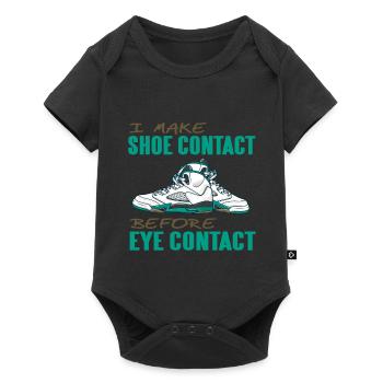 Make Shoe Contact Before Eye Contact Sneaker Head - Baby Premium short-sleeve bodysuit - black - Front