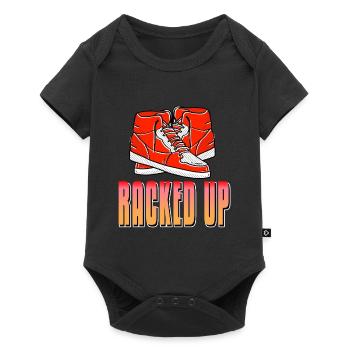 Racked Up Retro Awesome Sneaker Head Designs - Baby Premium short-sleeve bodysuit - black - Front