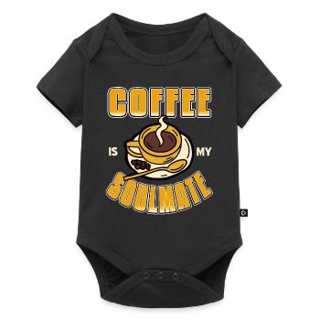 Le café est mon âme soeur Retro Coffee Lover T-Shirt - Body à manches courtes Premium Bébé - noir - Devant