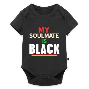 Cool Retro My Soulmate Is Black T-Shirt - Baby Premium Kurzarmbody - Schwarz - Vorne