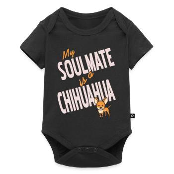 Mon âme sœur est un Chihuahua Retro Dog Lover Designs - Body à manches courtes Premium Bébé - noir - Devant