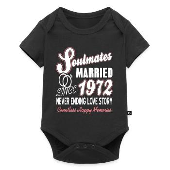 Âmes sœurs mariées depuis 1972 D’innombrables souvenirs - Body à manches courtes Premium Bébé - noir - Devant