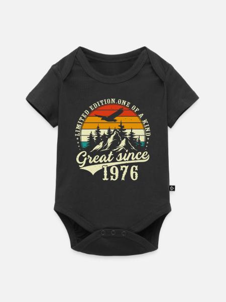 Einzigartig seit 1976 - Baby Premium Kurzarmbody - Schwarz
