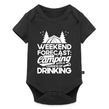 Camping Gift Funny saying for campers - Baby Premium short-sleeve bodysuit - black - Front
