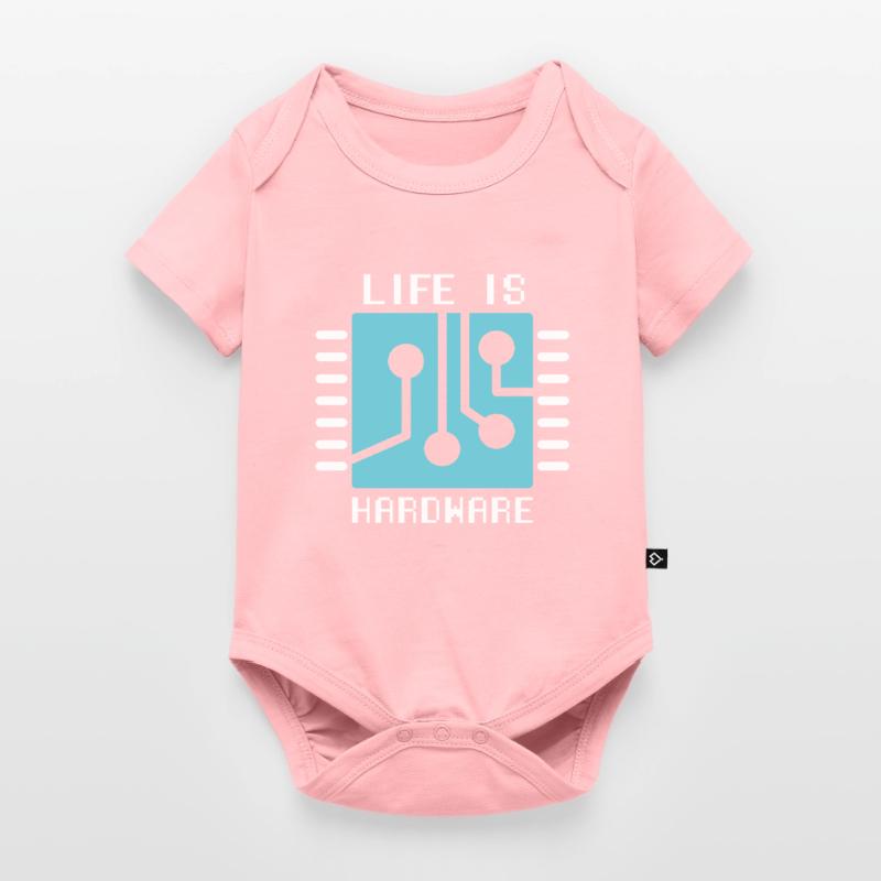 Life Is Hardware Computer Scientist Hack Coder Baby Premium short-sleeve bodysuit